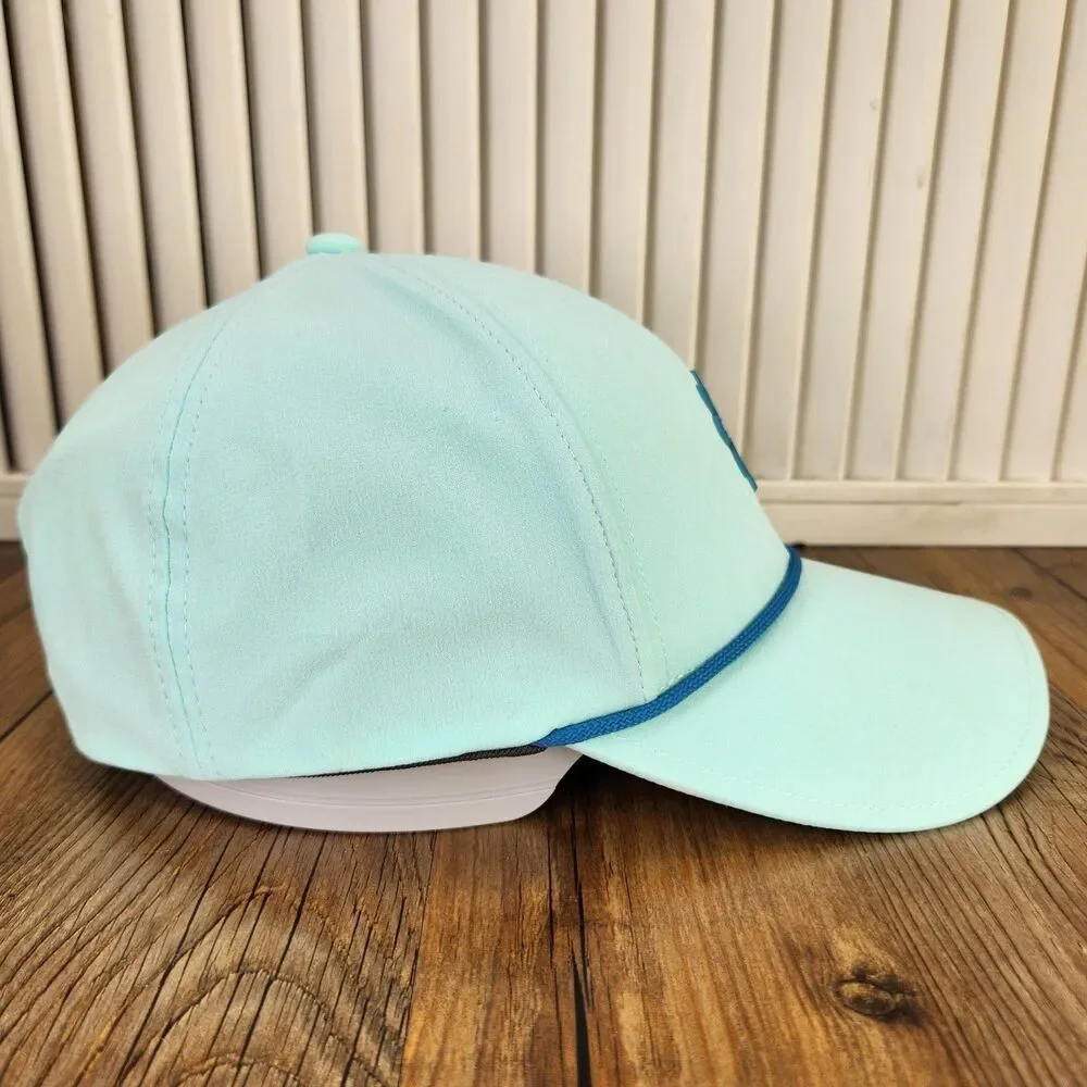 Swannies Golf Happy Flower Snapback Hat Cap Mint Green Rope Performance Sports